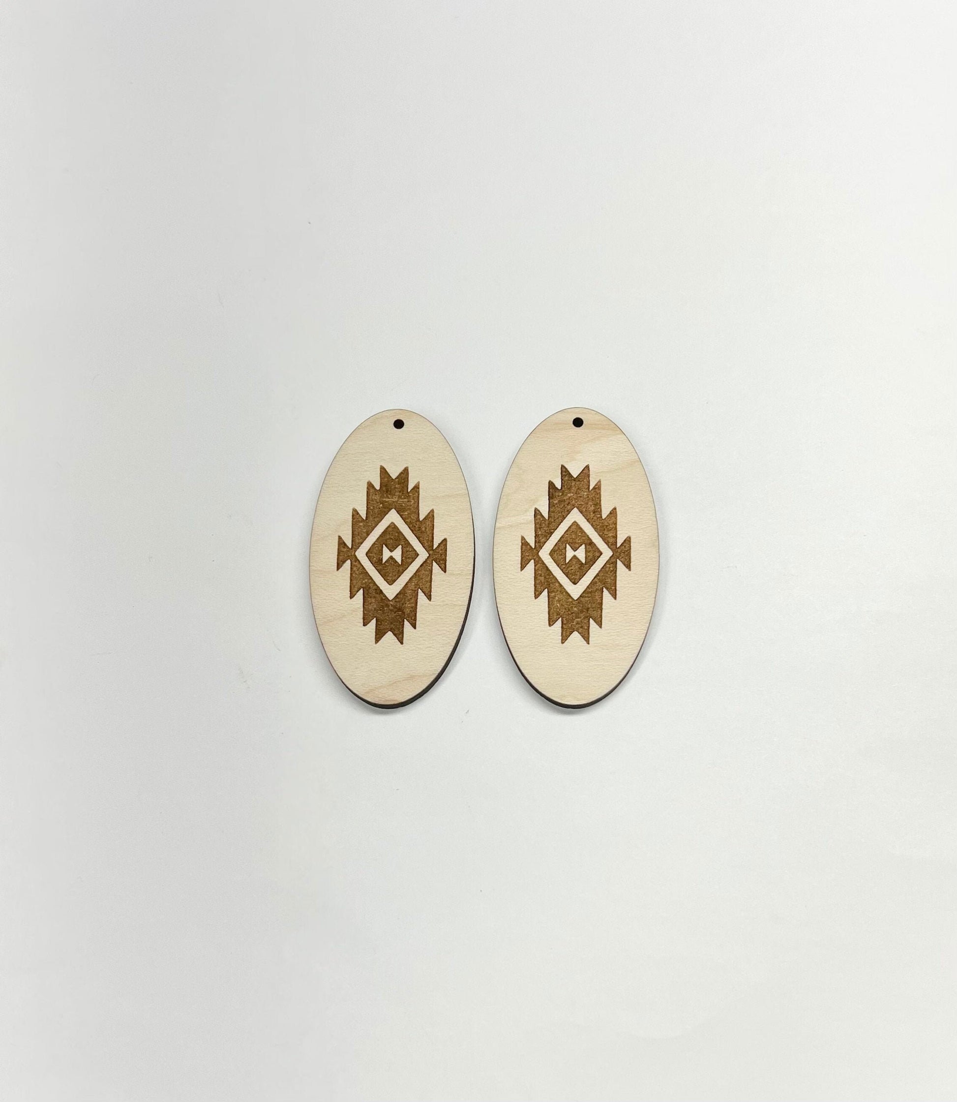 Aztec wood earring blanks, earring blanks, wood cutouts