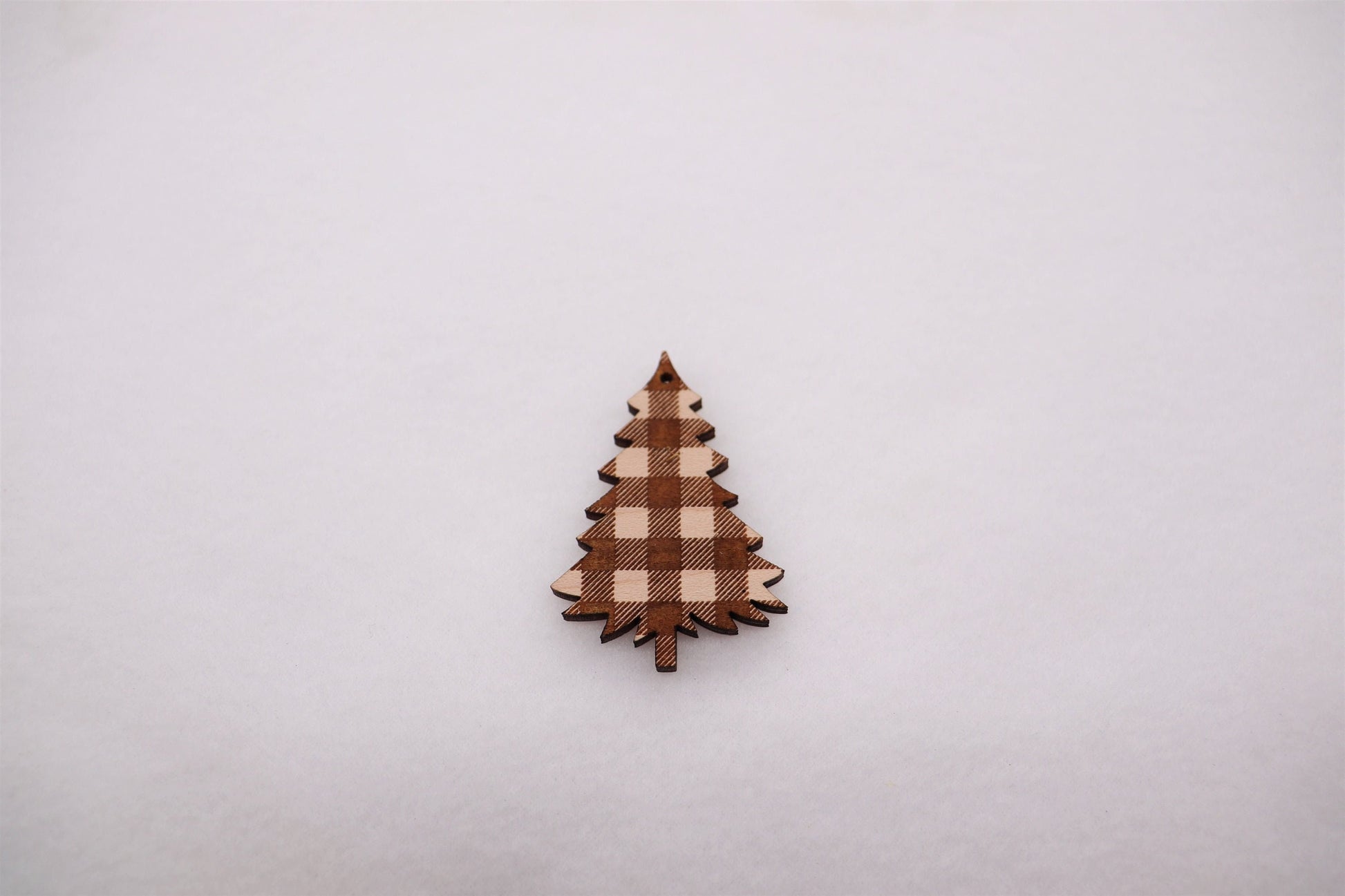 Leopard/Plaid Christmas tree earring cutouts, wood cutouts