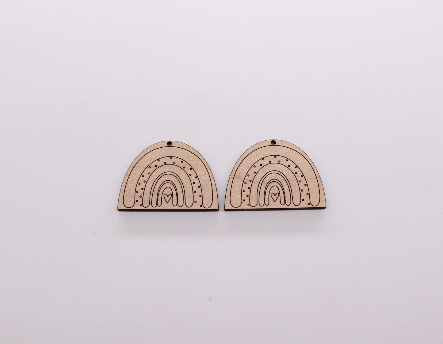 Rainbow earring blanks, wood earring blanks