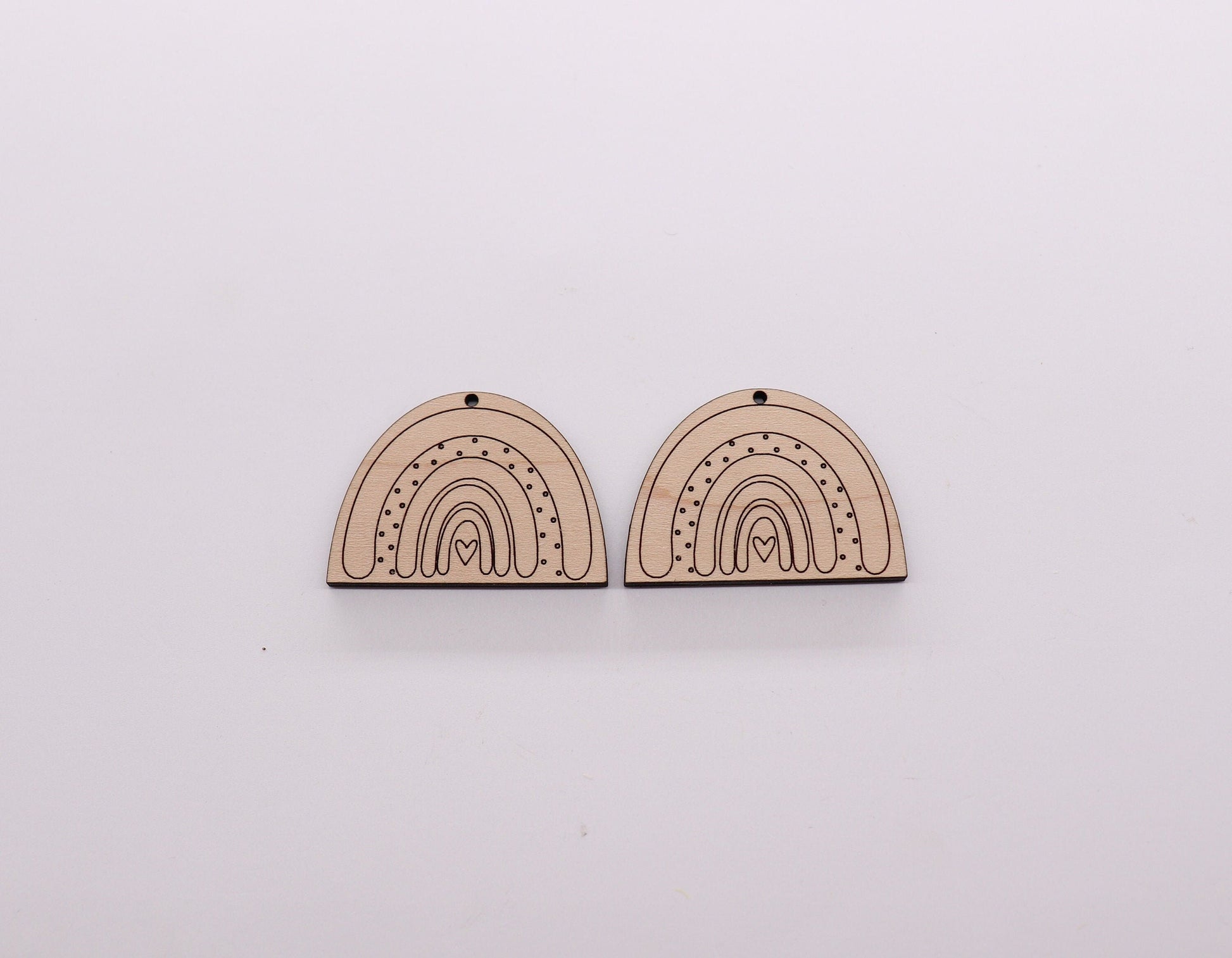 Rainbow earring blanks, wood earring blanks