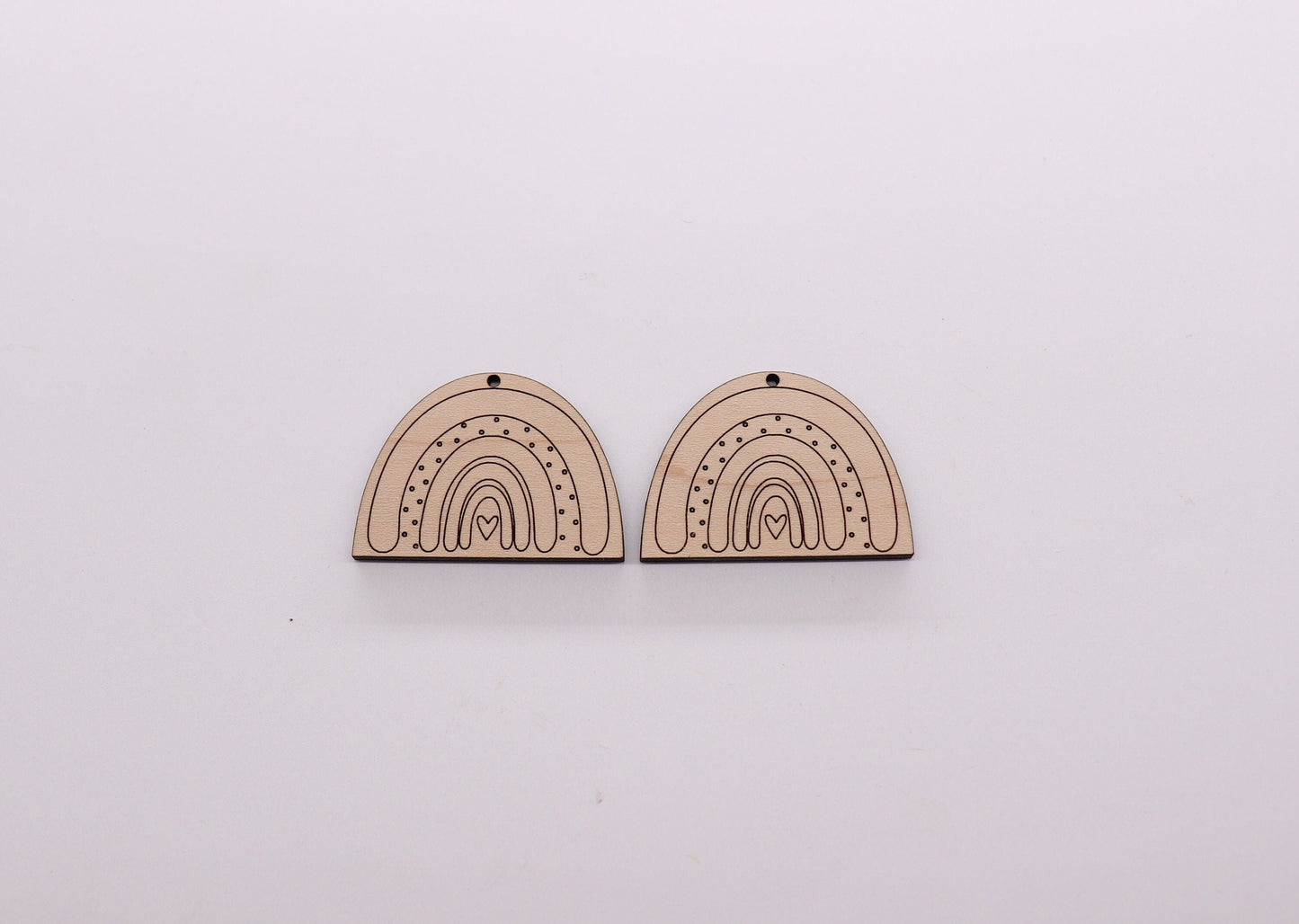 Rainbow earring blanks, wood earring blanks