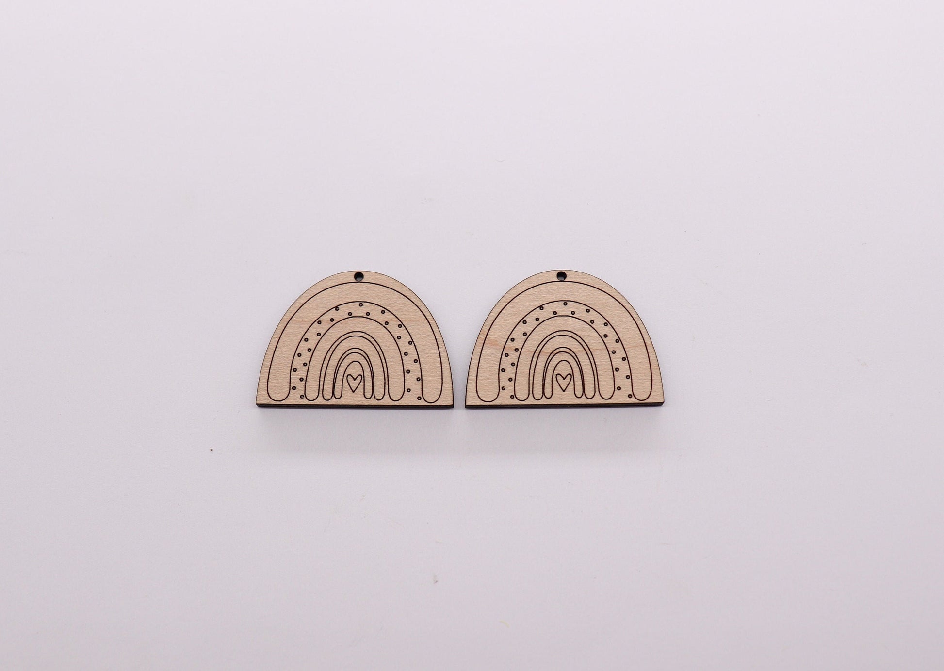 Rainbow earring blanks, wood earring blanks