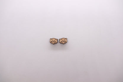 Woodland animal stud blanks, earring blanks, wood studs