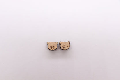 Woodland animal stud blanks, earring blanks, wood studs