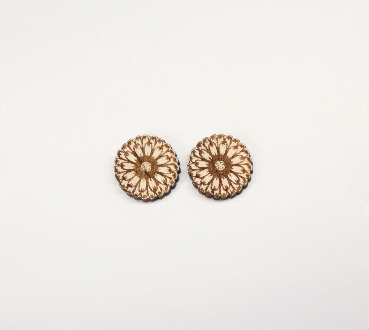 Flower wood earring blanks, wood cutouts, earring blanks