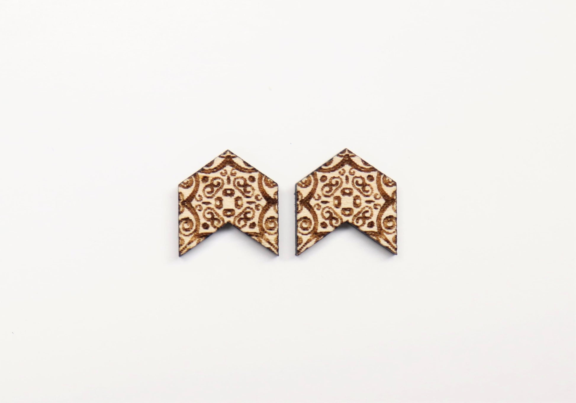 Arrow stud blanks, wood cutouts, earring cutouts