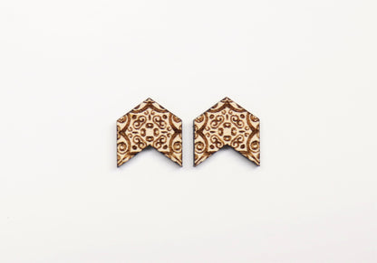 Arrow stud blanks, wood cutouts, earring cutouts