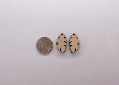 Feather blanks, wood cutouts, earring blanks