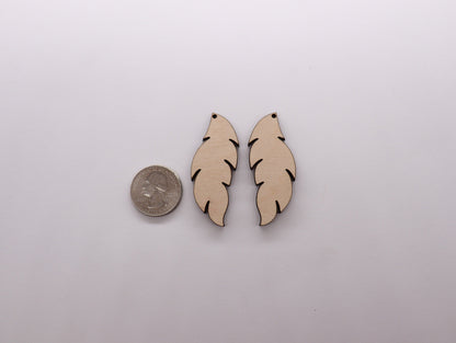 Feather blanks, wood cutouts, earring blanks