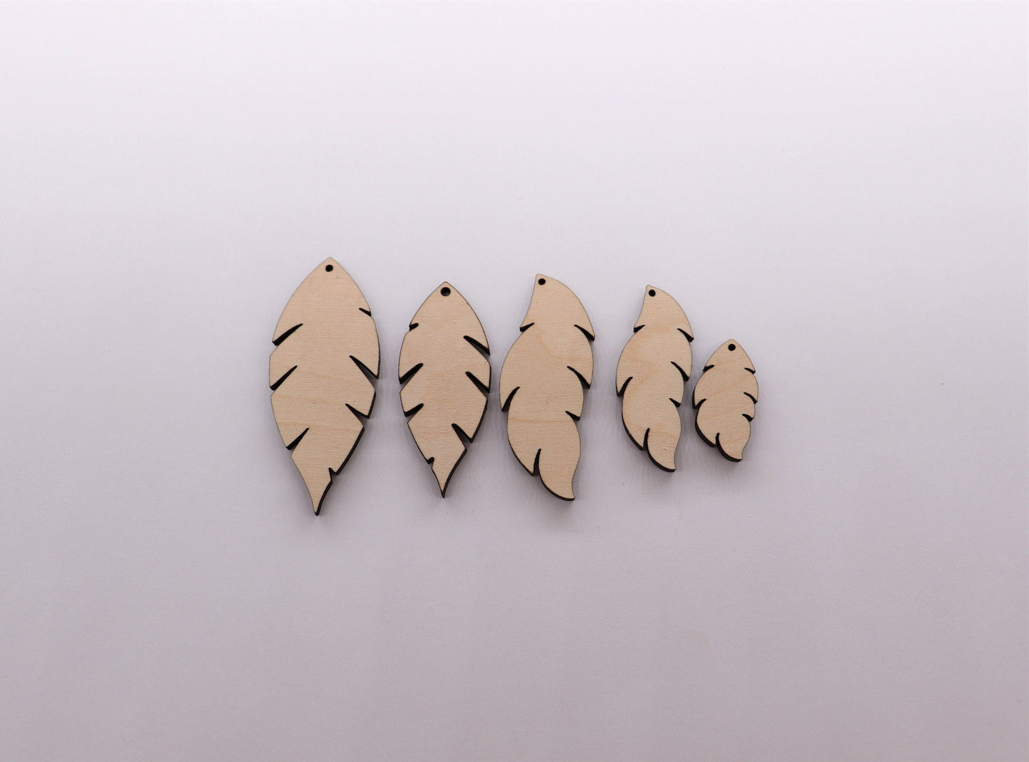 Feather blanks, wood cutouts, earring blanks