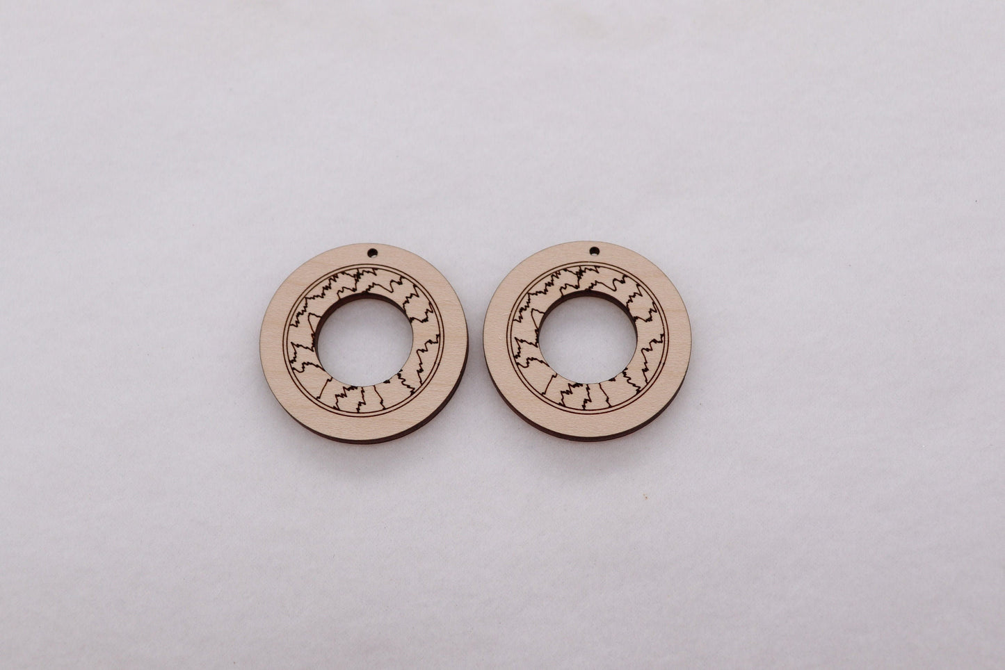 Round wood earring blanks, earring blanks