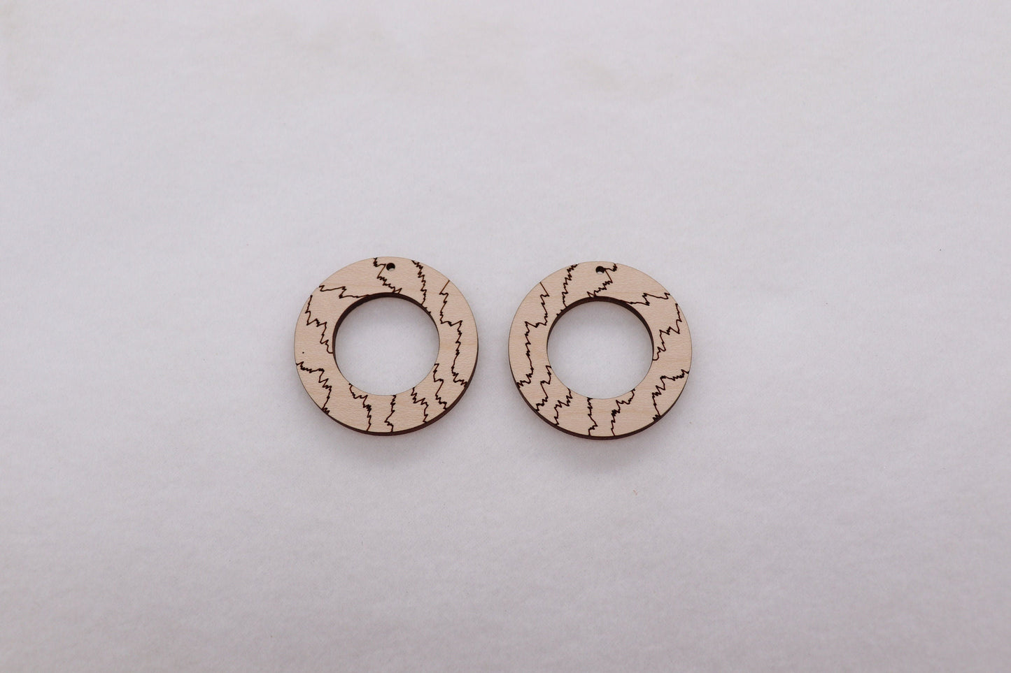 Round wood earring blanks, earring blanks