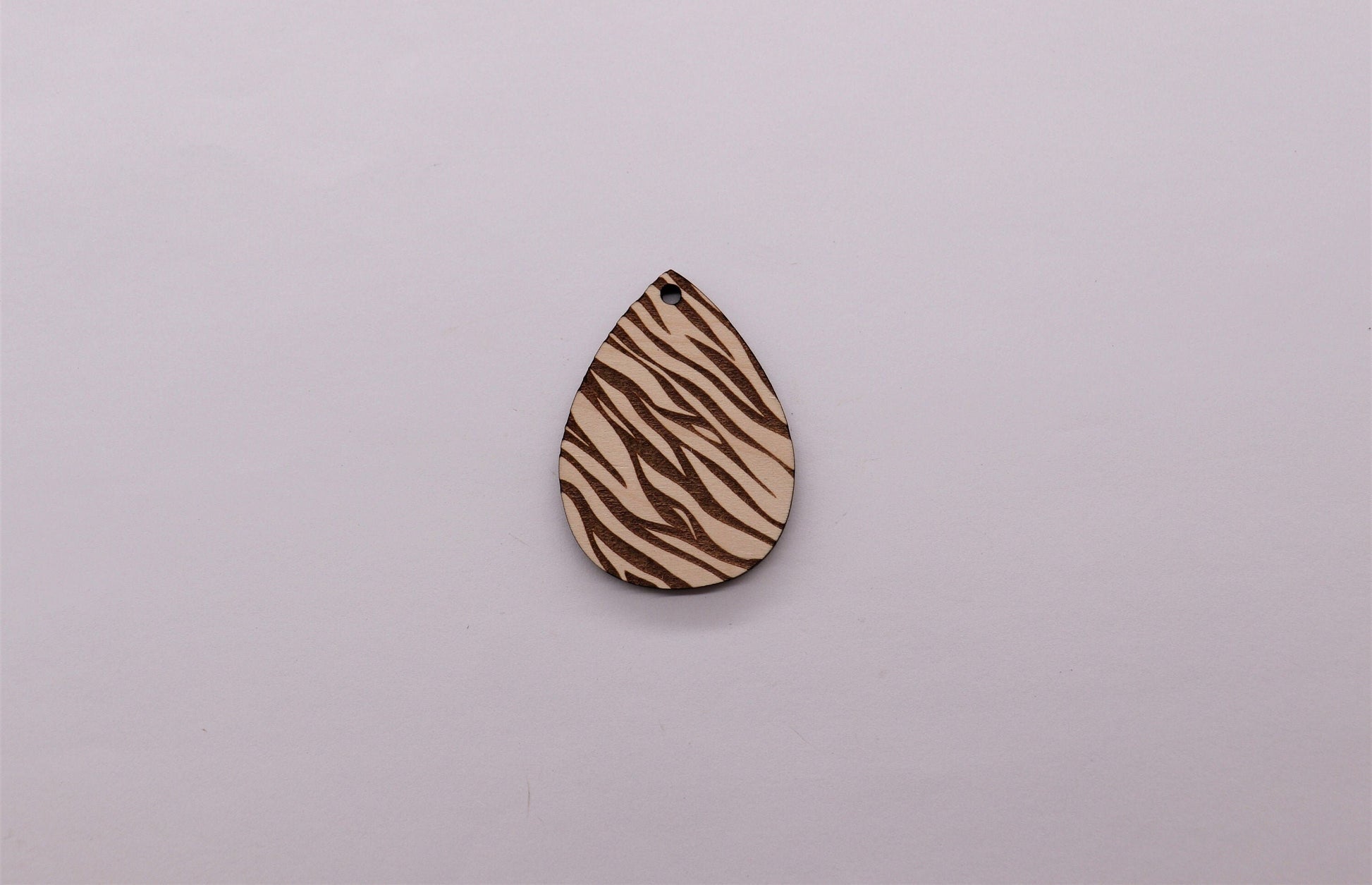 Zebra print teardrop blanks, wood teardrops, earring blanks