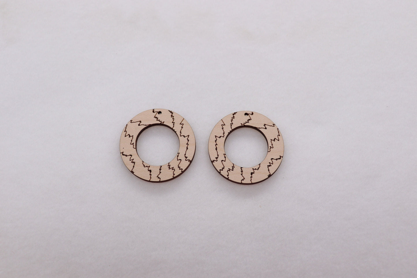 Round wood earring blanks, earring blanks