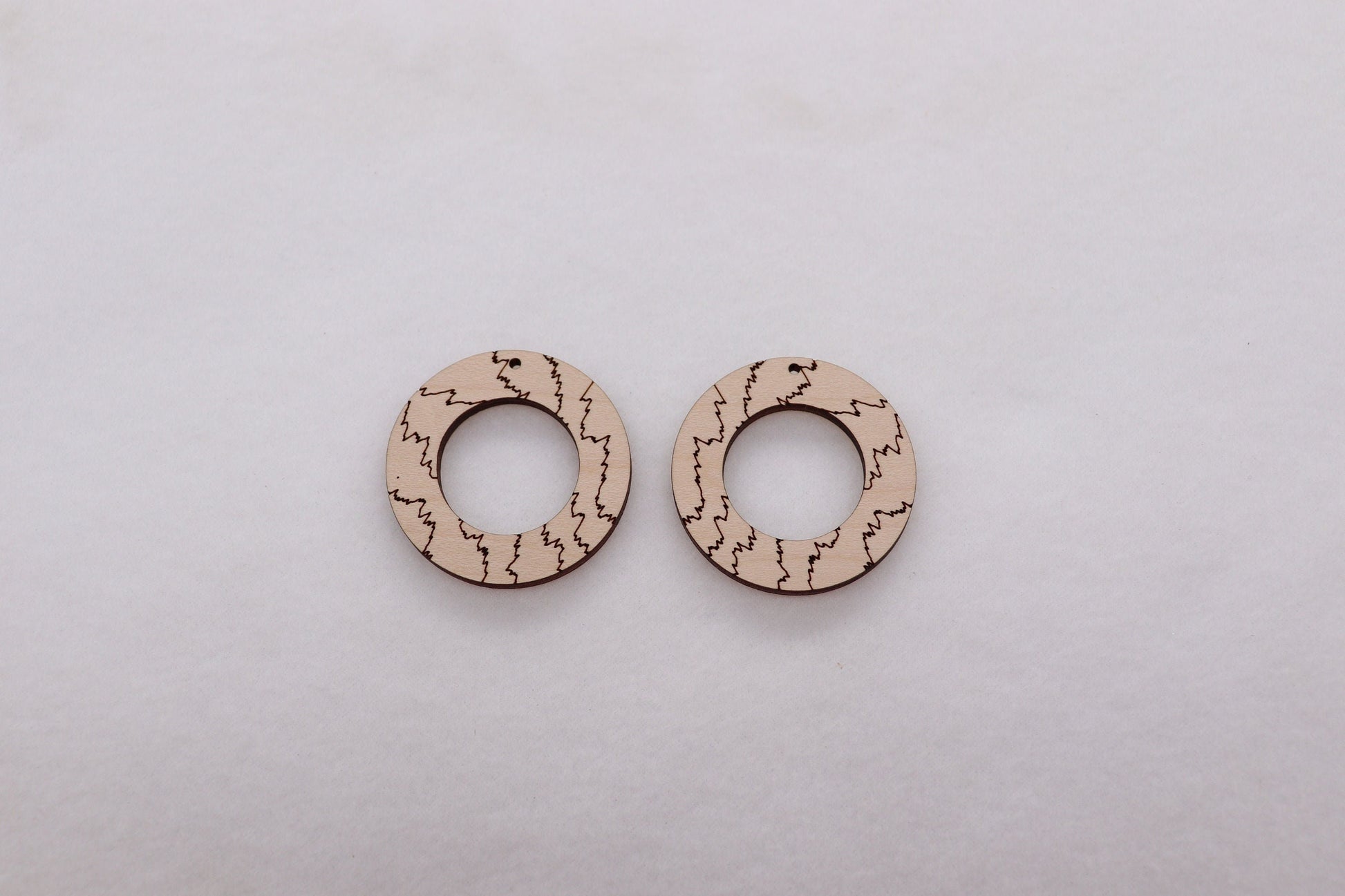 Round wood earring blanks, earring blanks