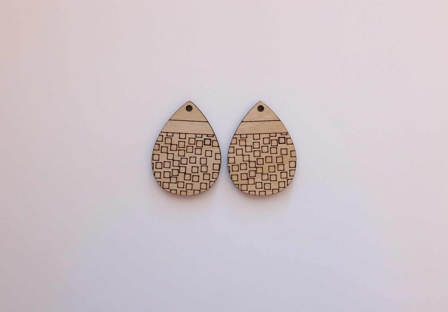 Teardrop earring blanks, wood cutouts, earring blanks