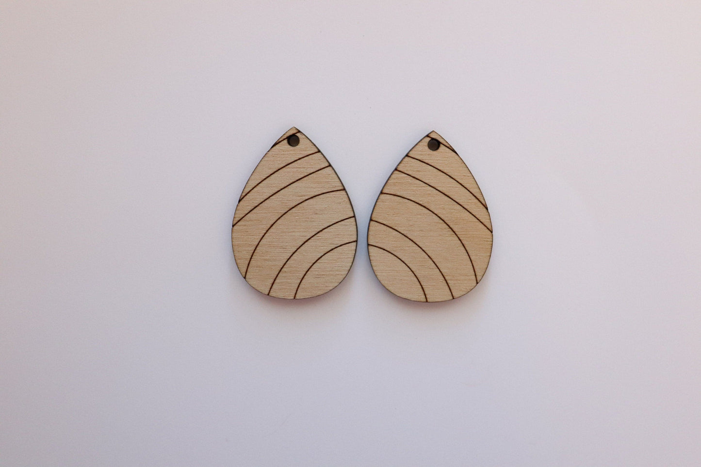 Teardrop earring blanks, wood cutouts, earring blanks