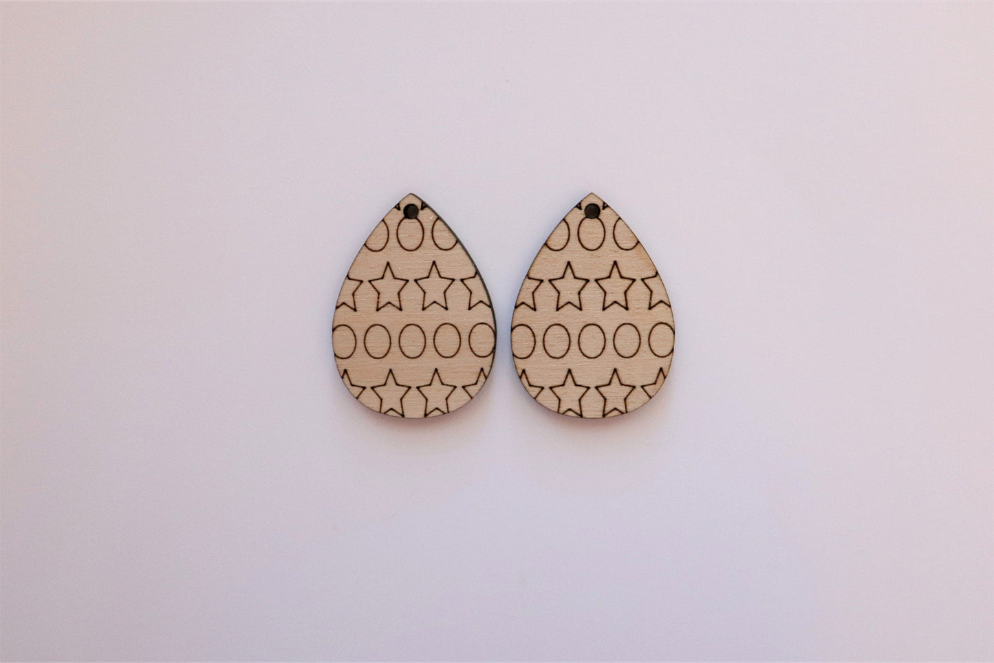 Teardrop earring blanks, wood cutouts, earring blanks