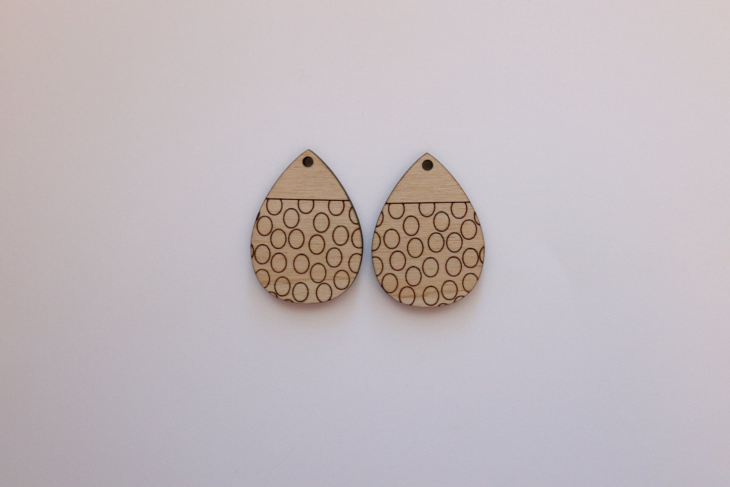 Teardrop earring blanks, wood cutouts, earring blanks