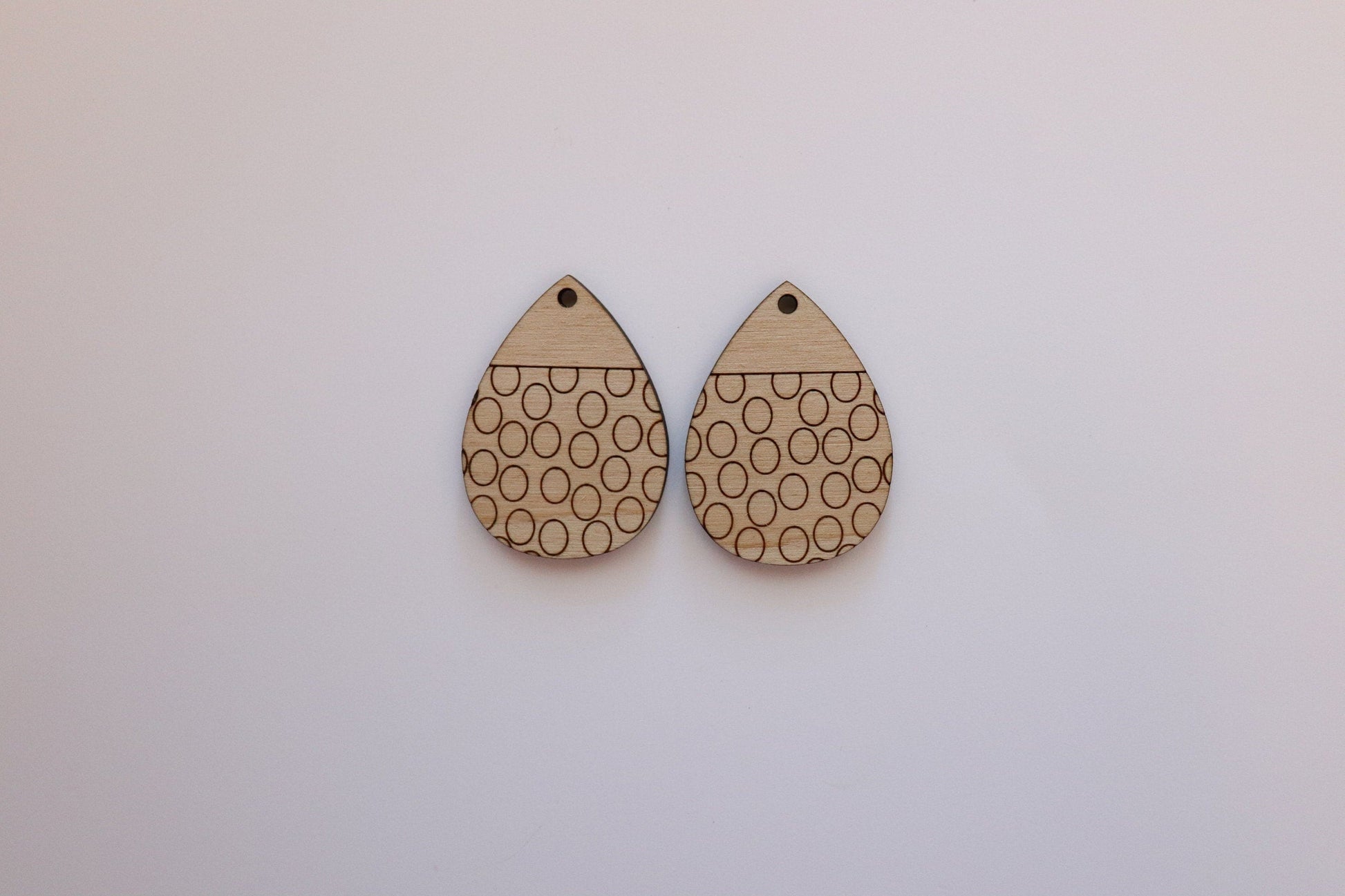 Teardrop earring blanks, wood cutouts, earring blanks