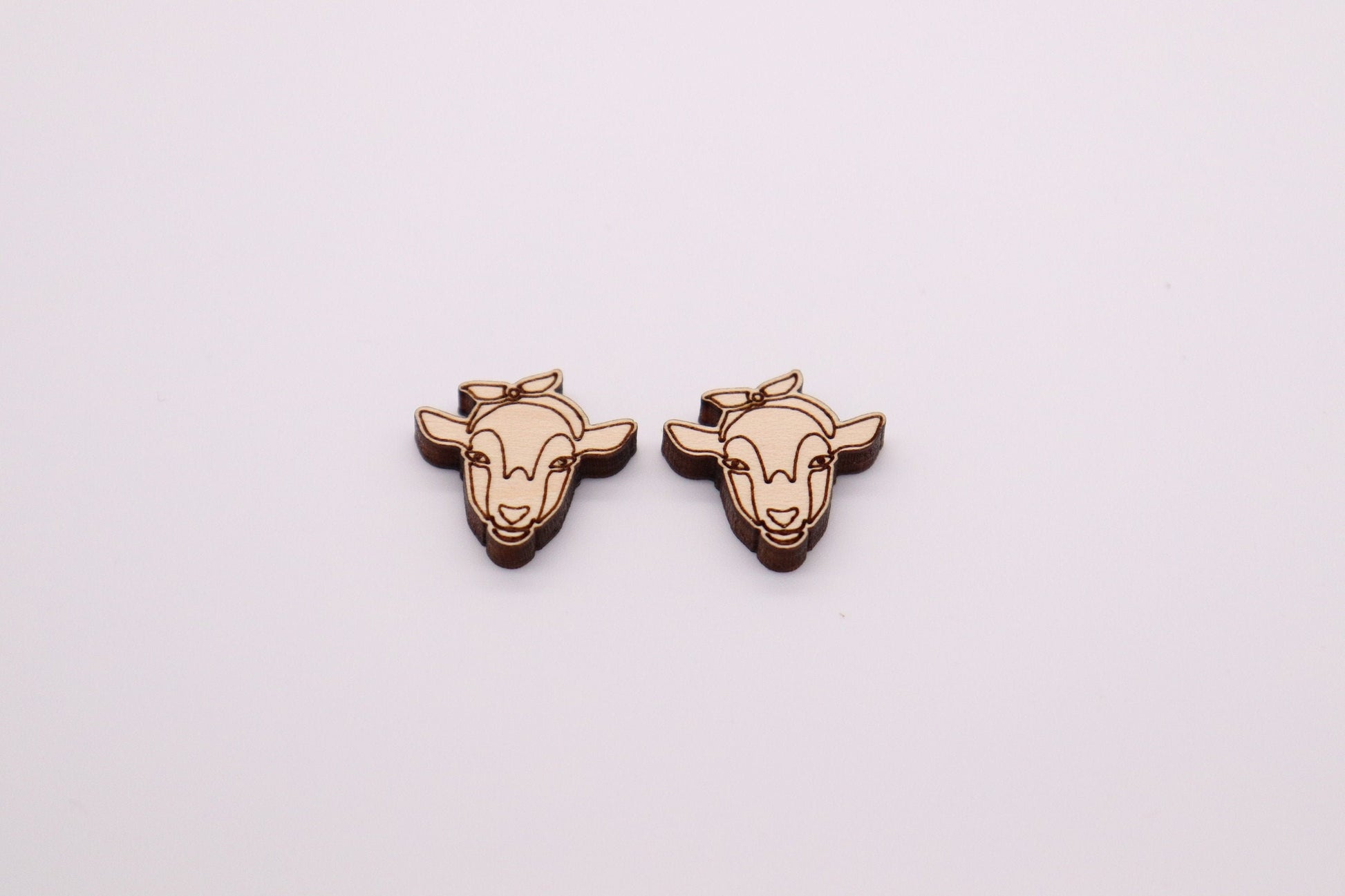 Goat stud blanks, earring blanks, wood cutouts