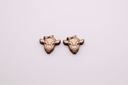 Goat stud blanks, earring blanks, wood cutouts