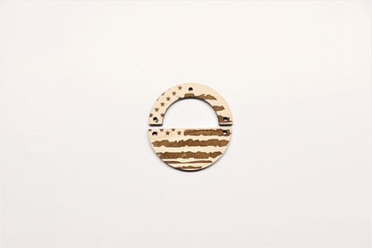 Flag wood earring blanks,  sold per set, earring blanks