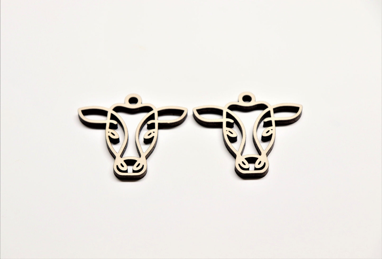 Cow earrings, wood blanks, earring blanks