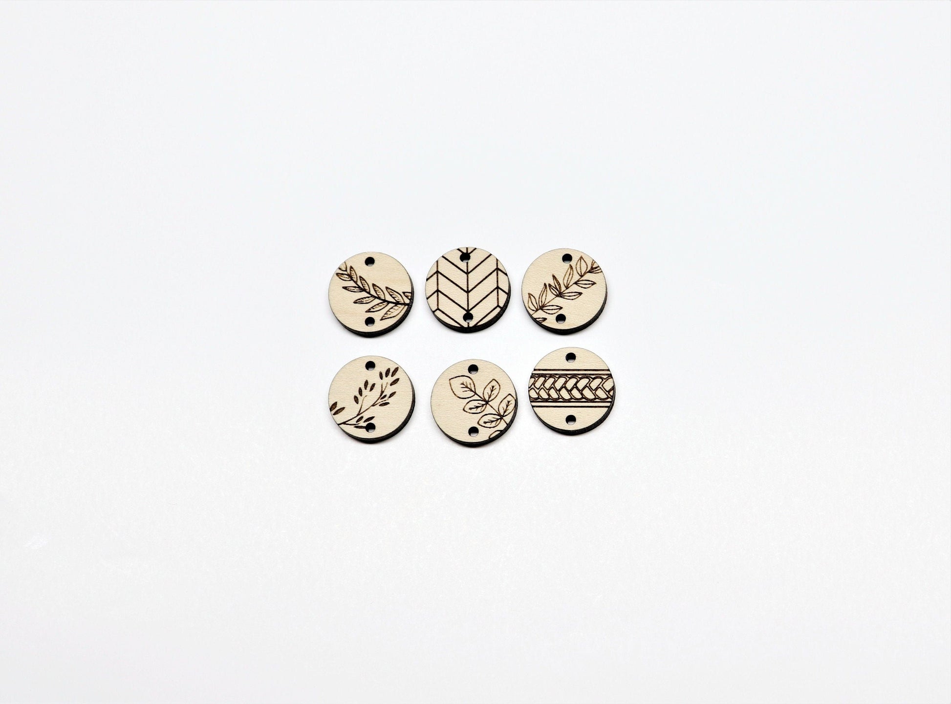 Wood earring connectors, earring blanks, wood blanks