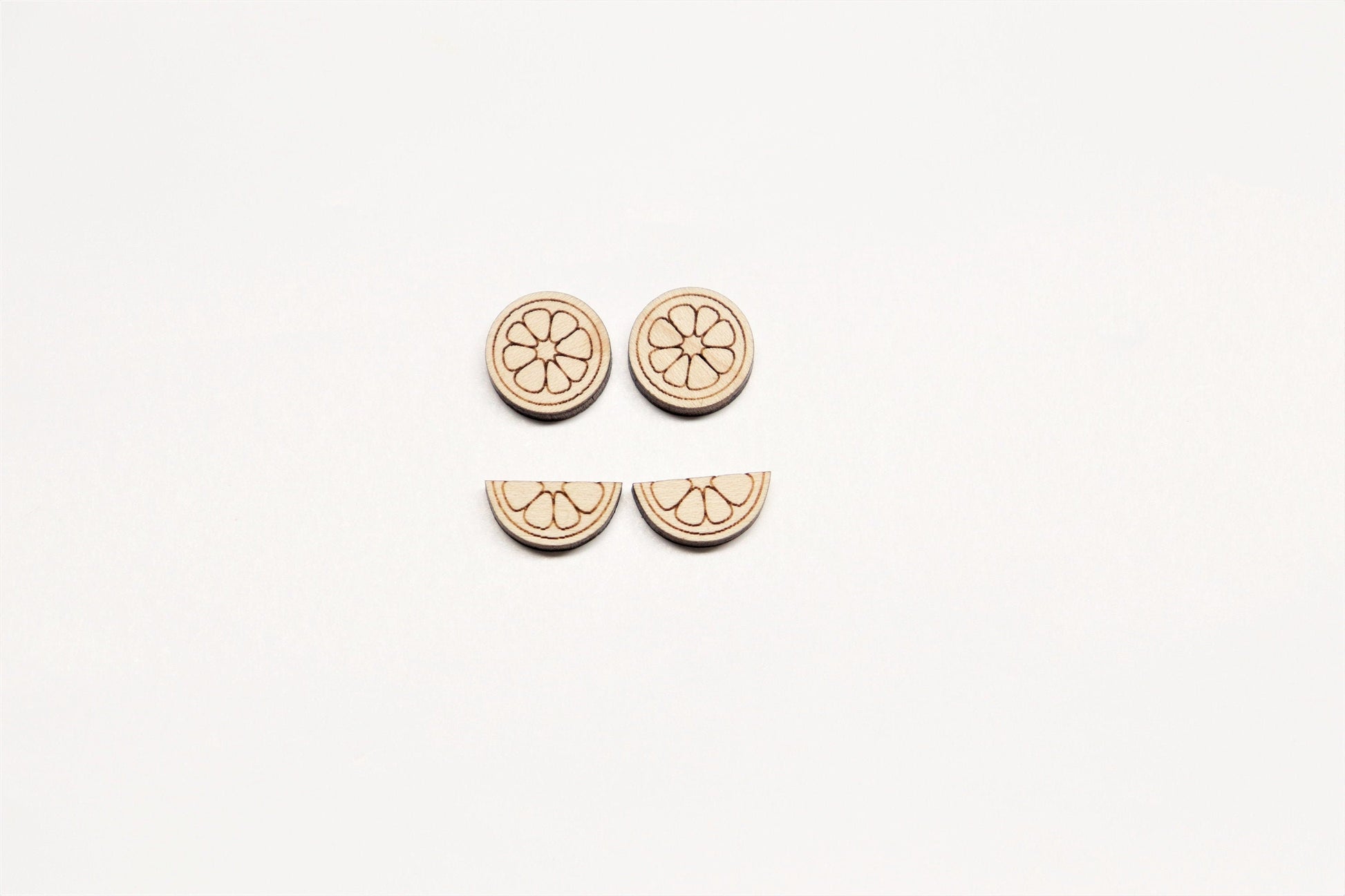 Lemon wood earring blanks, DIY earrings, earring blanks, wood studs, sold per set