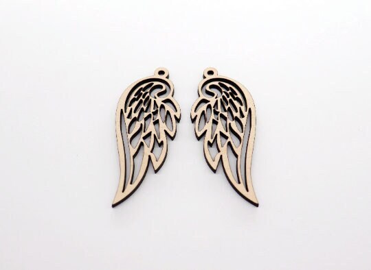 Wing earring blanks, wood earring cutouts