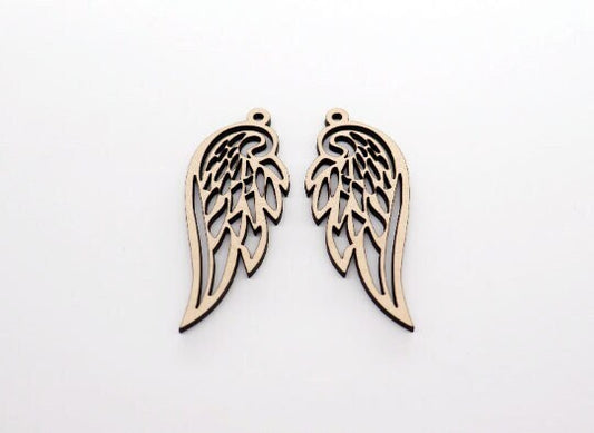 Wing earring blanks, wood earring cutouts