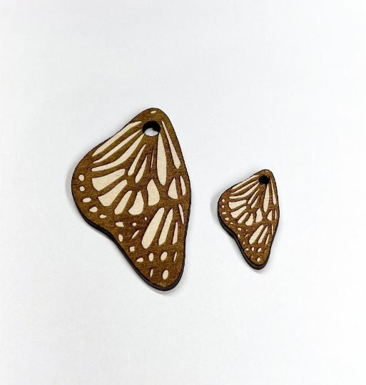 Butterfly wood blanks, earring blanks, wood earrings