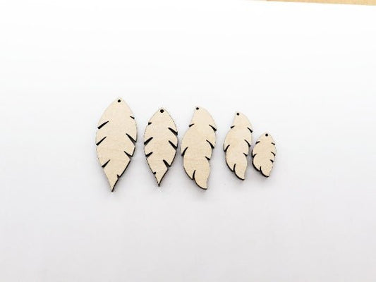 Feather blanks, wood cutouts, earring blanks