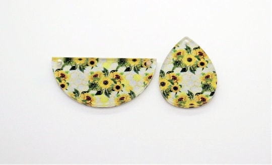 Sunflower acrylic blanks, acrylic blanks, acrylic cutouts