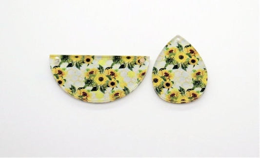 Sunflower acrylic blanks, acrylic blanks, acrylic cutouts