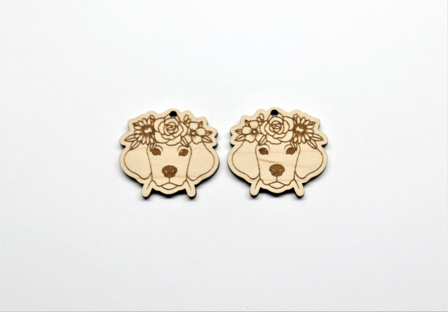 Floral dog blanks, earring blanks, dog cutouts