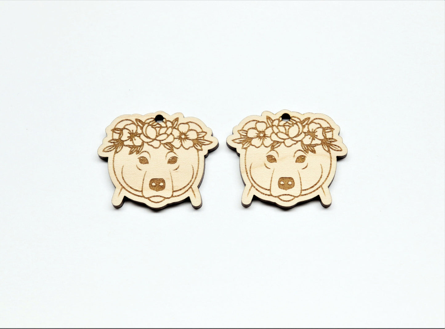 Floral bear blanks, earring blanks, bear cutouts