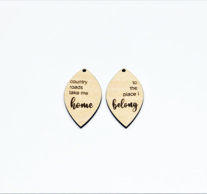 Wood earring blanks, earring blanks, DIY earrings