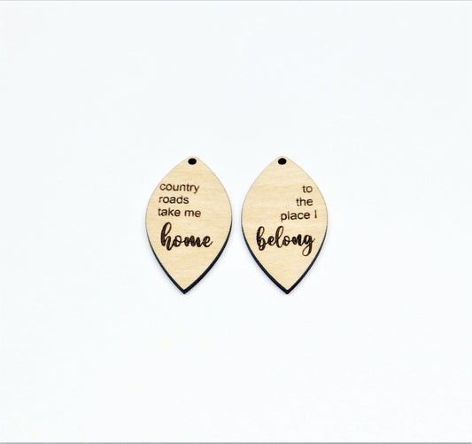 Wood earring blanks, earring blanks, DIY earrings