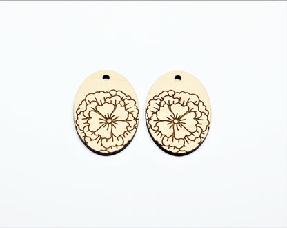 Round earring blanks, DIY earrings, flower earrings, earring blanks, sold per set