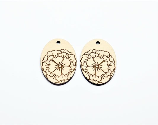 Round earring blanks, DIY earrings, flower earrings, earring blanks, sold per set