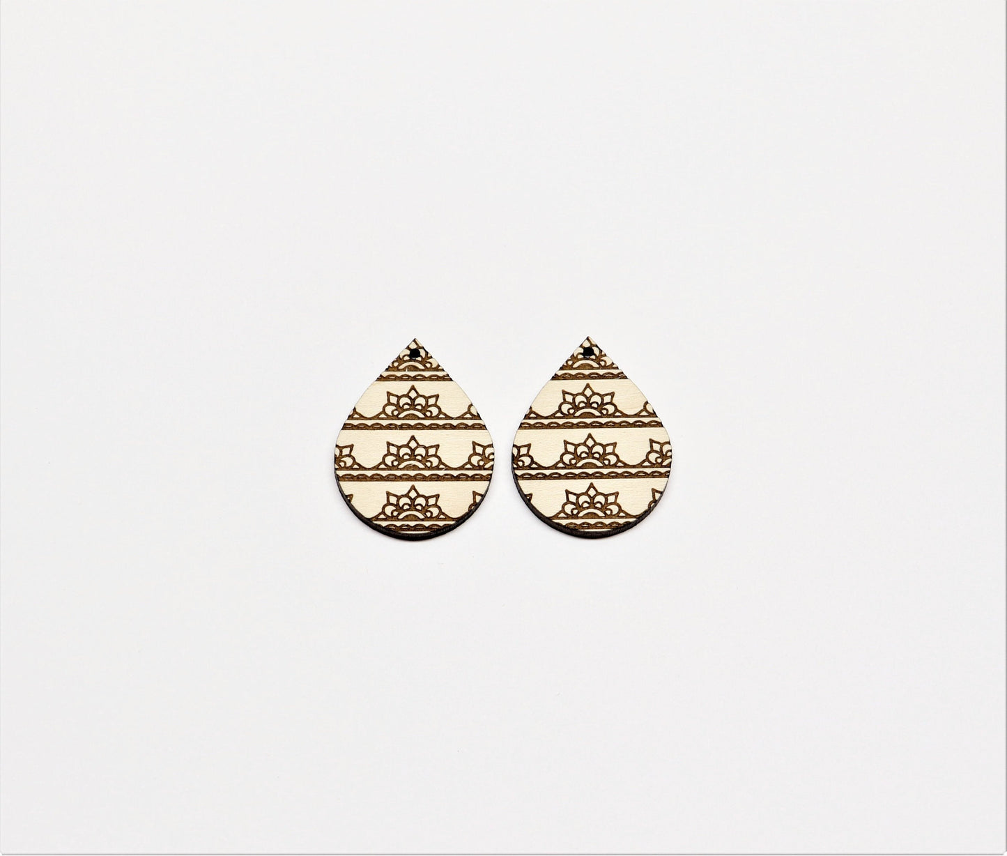 Teardrop wood earring blanks, DIY earrings, earring blanks, sold per set