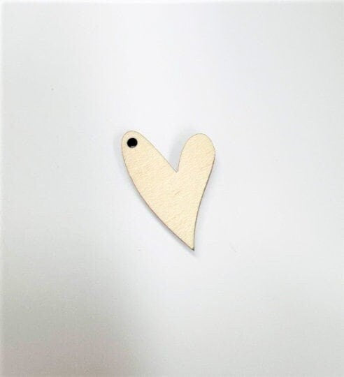 Heart earring blanks, wood cutouts