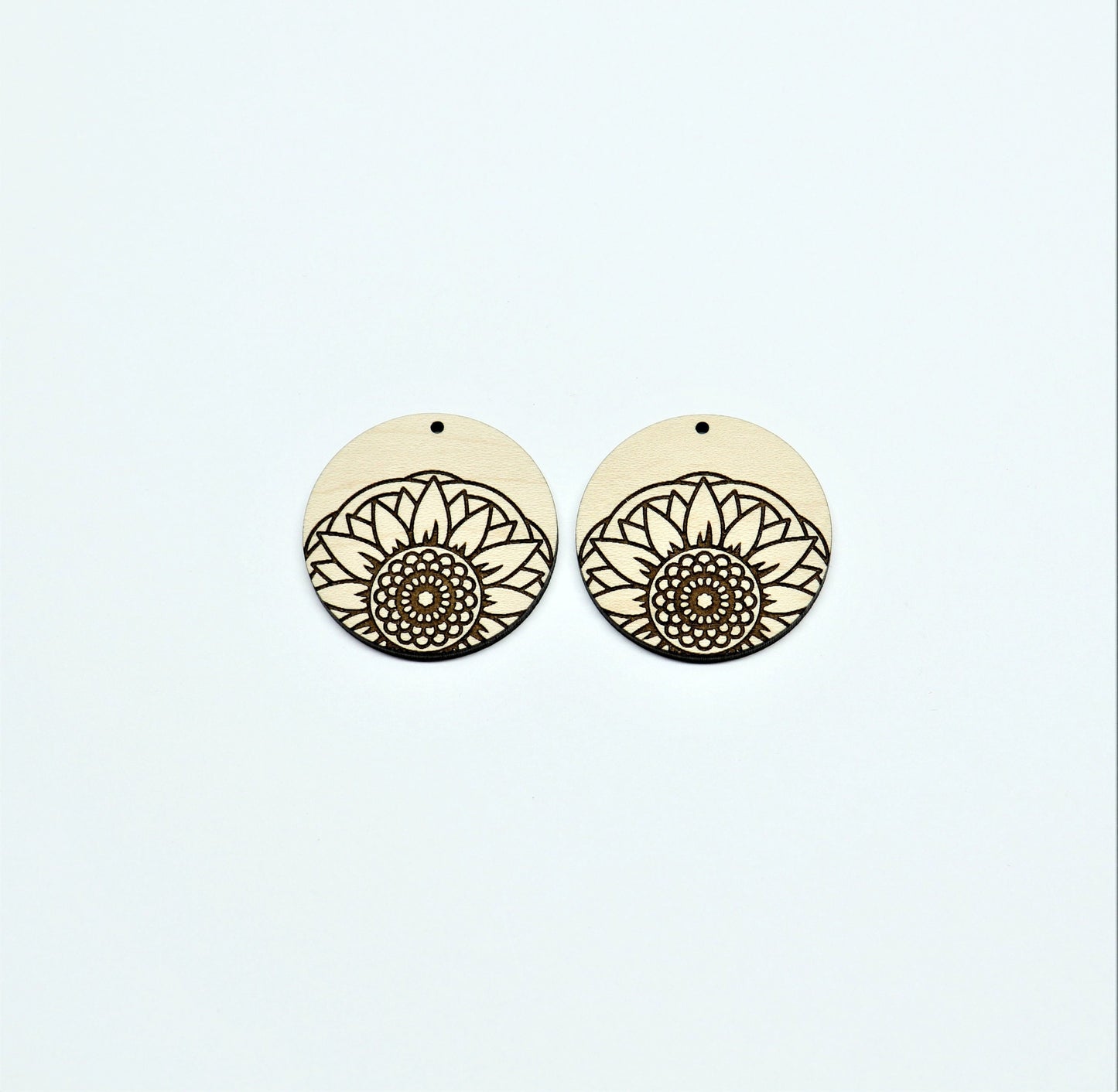 Round wood blanks,  wood earring blanks,  DIY earrings, earring blanks, sold per set