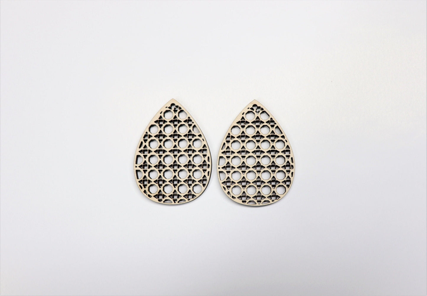 Rattan wood teardrop blanks, earring blanks, wood earrings