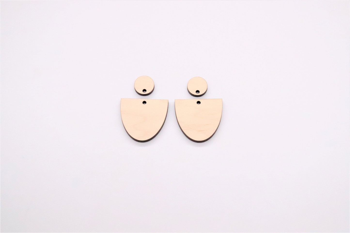 2 piece earring blanks, wood cutouts, DIY earrings