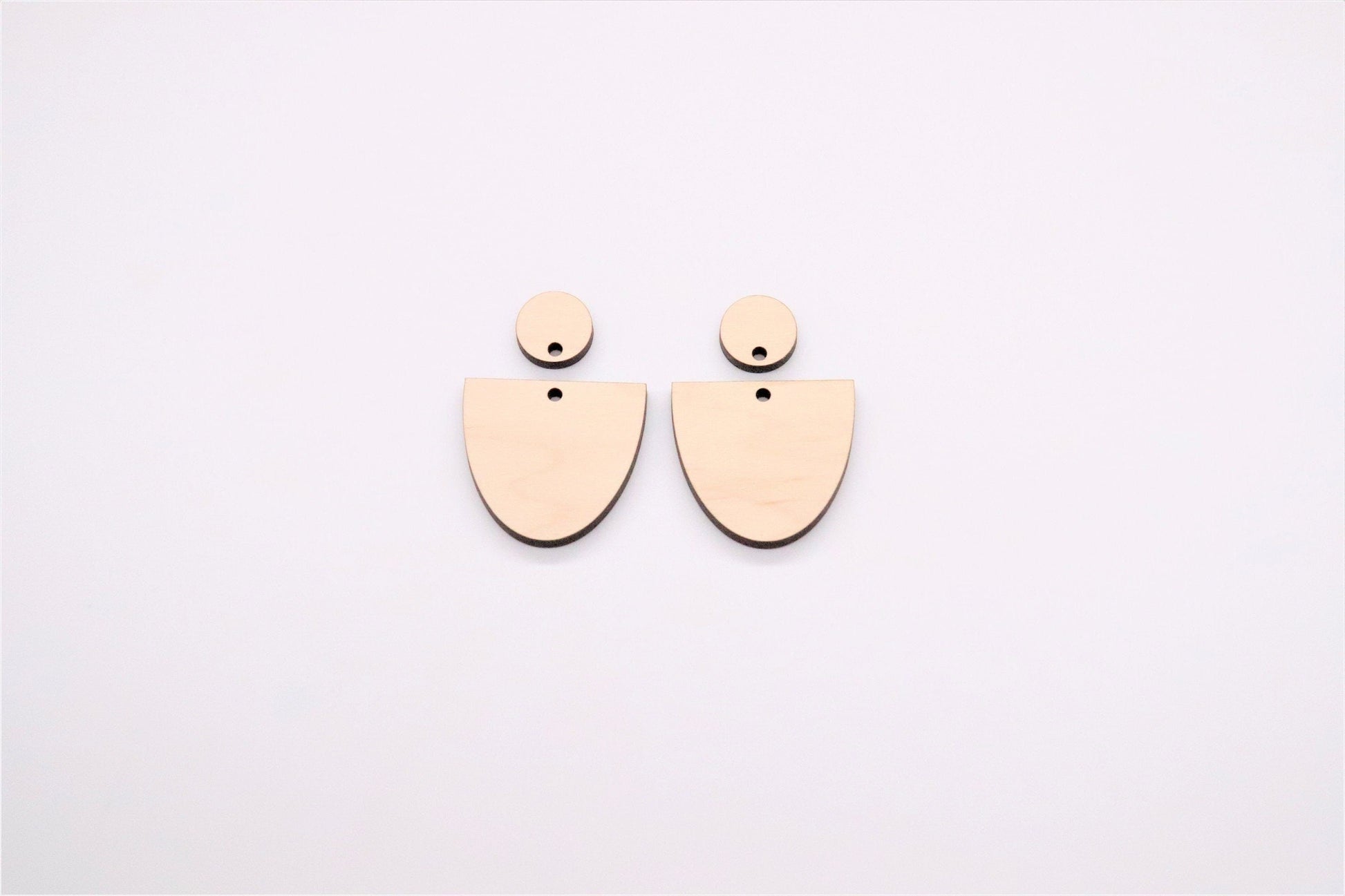 2 piece earring blanks, wood cutouts, DIY earrings