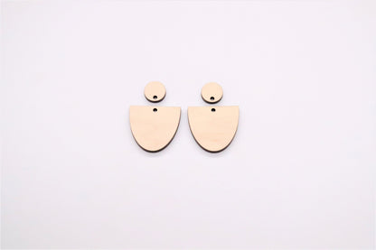 2 piece earring blanks, wood cutouts, DIY earrings