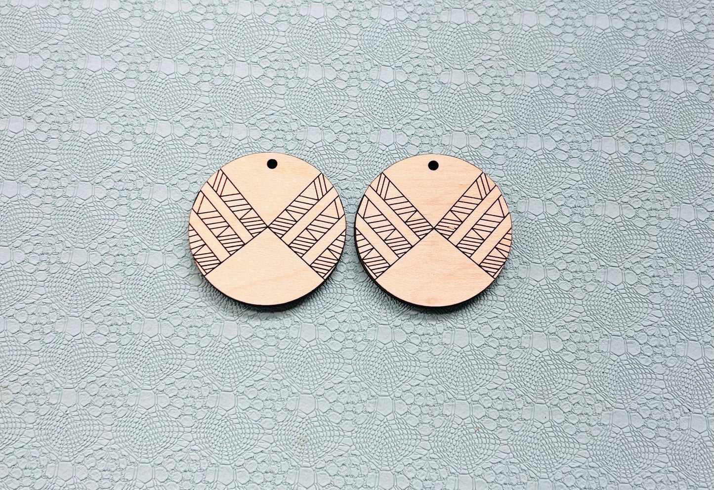 Round wood earring blanks, wood cutouts, custom earrings